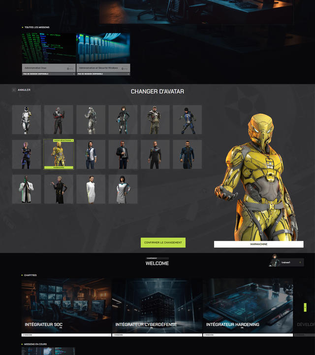 Image of the CyberRange gaming portal